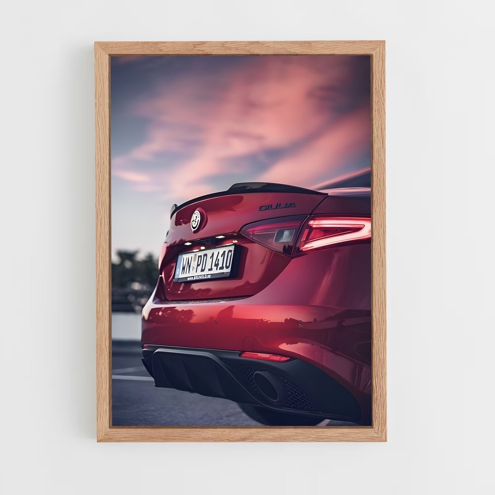 Poster Le Rouge Éblouissant – affiche Alfa Romeo (vue 4)
